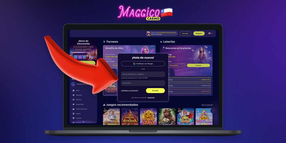 Para iniciar sesión en tu cuenta de Maggico Casino, debes introducir el nombre de usuario y la contraseña que proporcionaste al registrarte