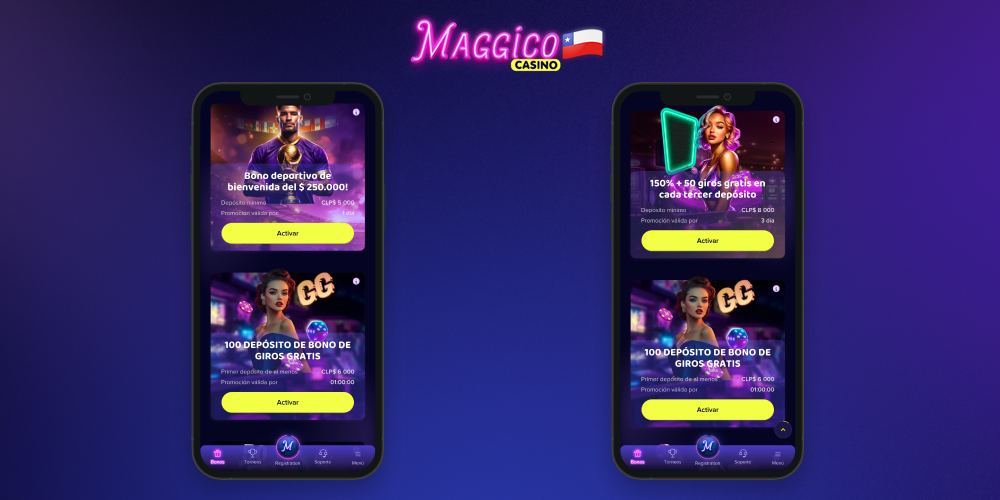 Bonos y promociones en la aplicación de Maggico Casino