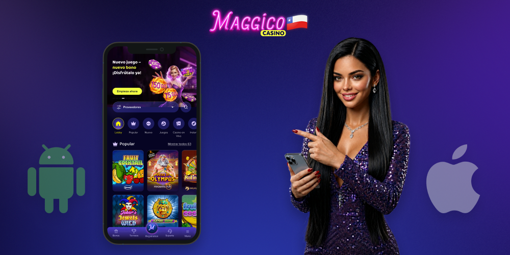 Descarga gratis la aplicación móvil de Maggico Casino para Android e iOS