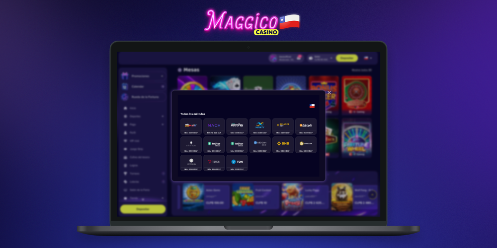Opciones de pago en Maggico Casino en Chile