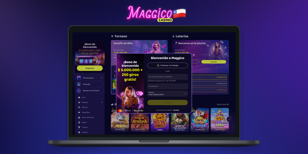 Registro de una cuenta en Maggico Casino Chile