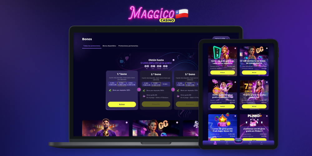 Ofertas de bonos actuales en Maggico Casino Chile